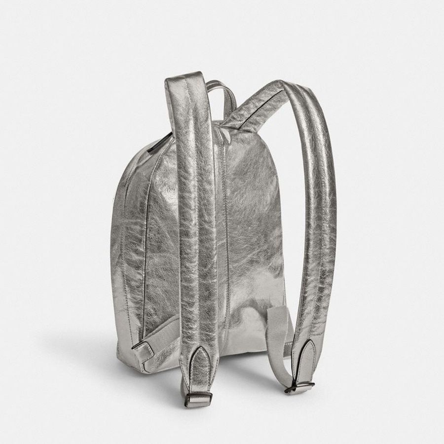 Silver Women COACH® Hall 22 Backpack | 42683GZUK