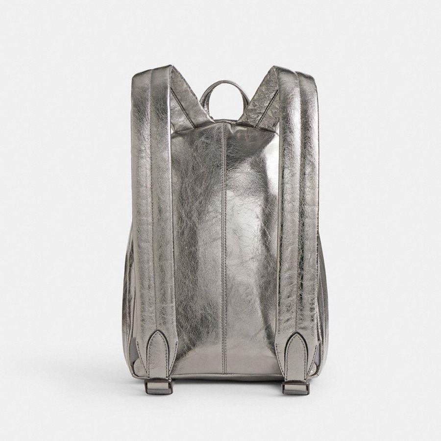 Silver Women COACH® Hall 22 Backpack | 42683GZUK