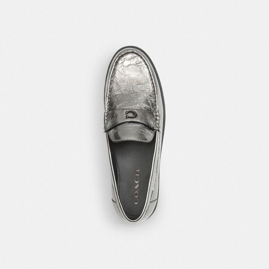 Silver Women COACH® Jocelyn Loafers | 67502LHKR