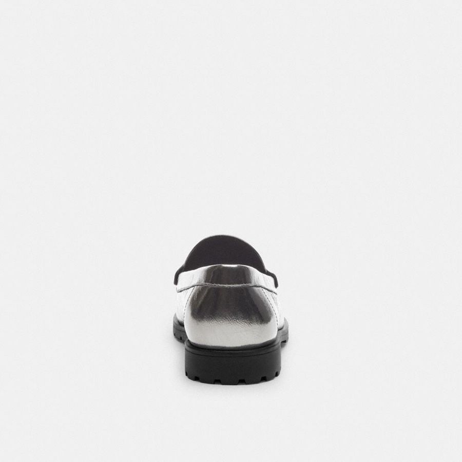 Silver Women COACH® Jocelyn Loafers | 67502LHKR