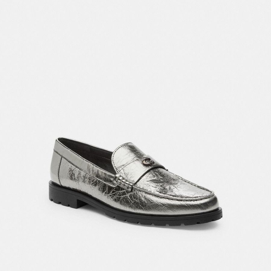 Silver Women COACH® Jocelyn Loafers | 67502LHKR