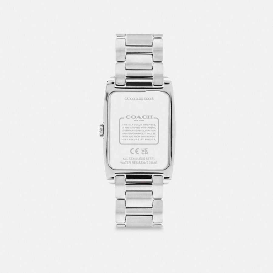Silver Women COACH® Reese, 24 Mm X 35 Mm Watches | 75463JANI
