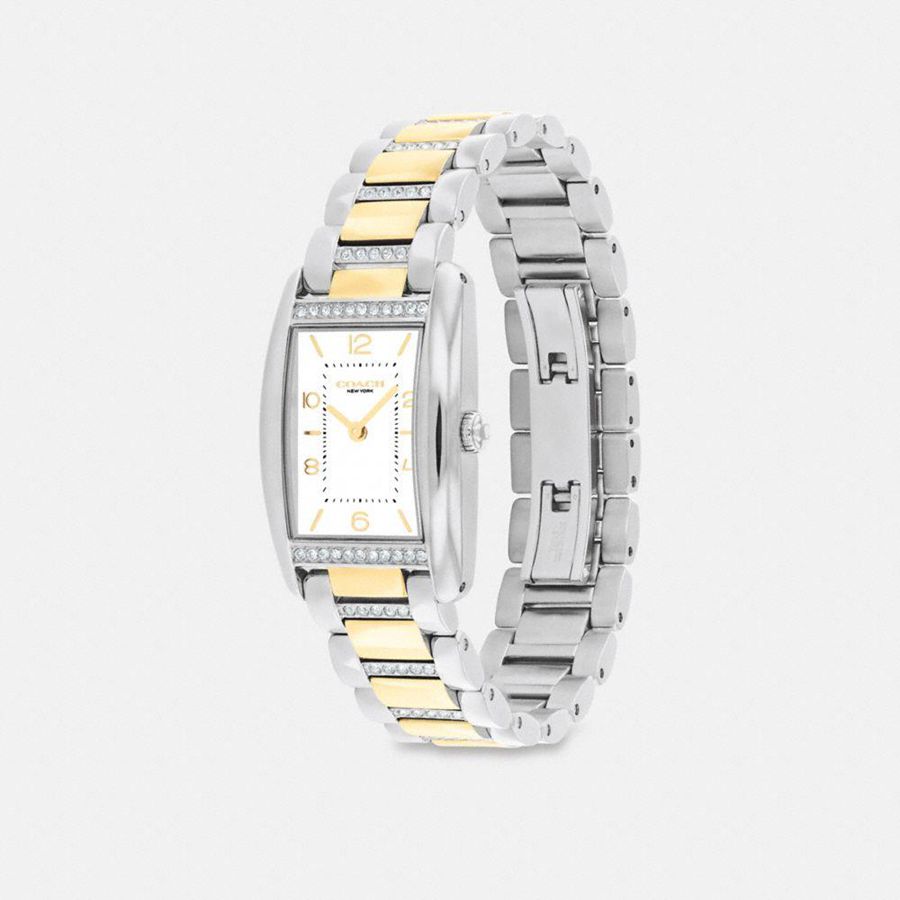 Silver Women COACH® Reese, 35 Mm X 24 Mm Watches | 41963VTFM