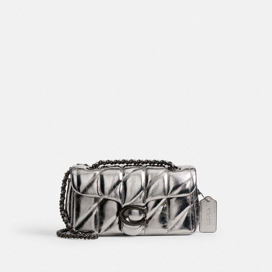 Silver Women COACH® Tabby 20 With Quilting Shoulder Bag | 15487UNJD