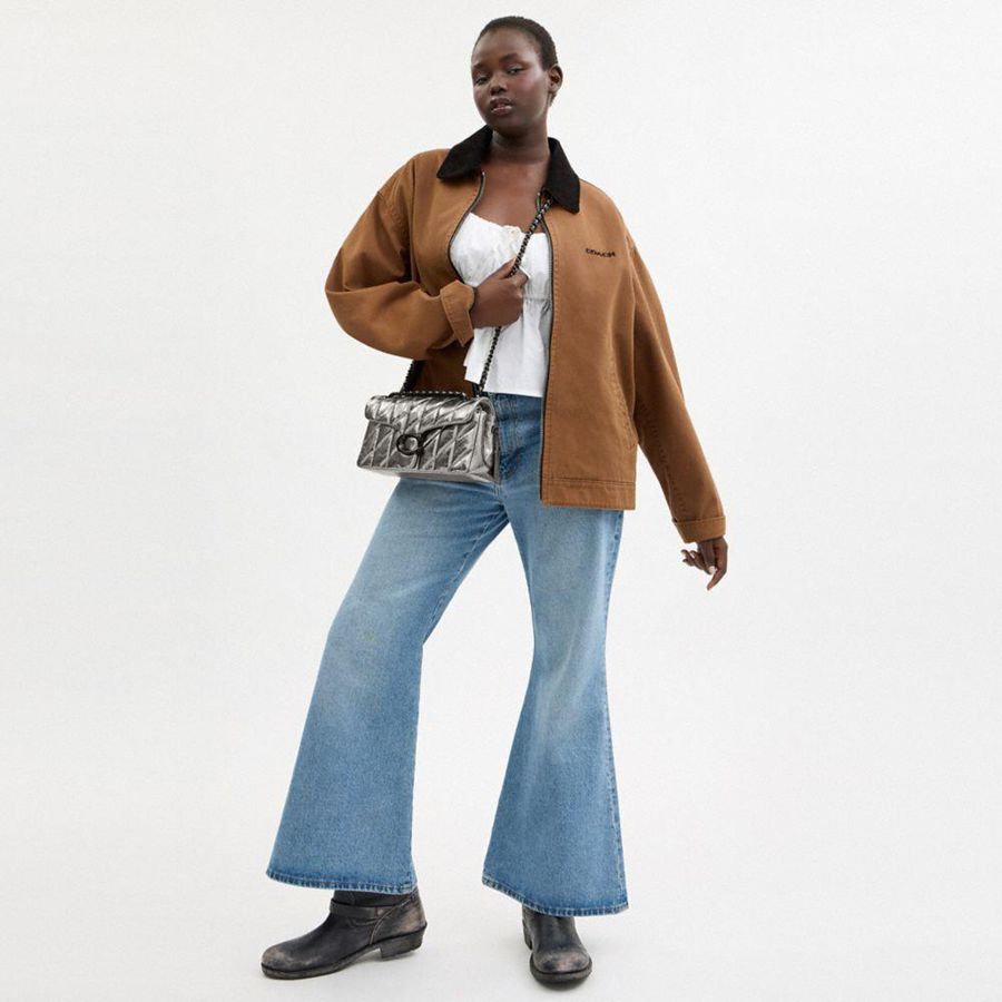 Silver Women COACH® Tabby 26 With Quilting Shoulder Bag | 37608WCBL
