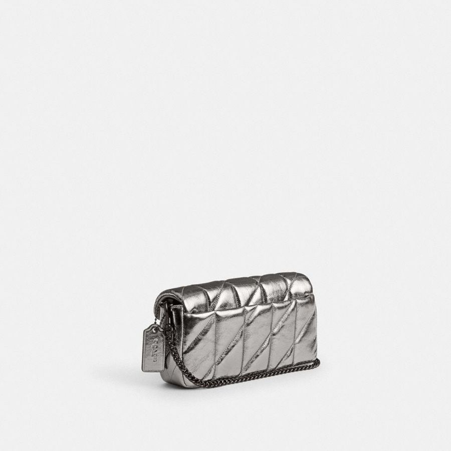 Silver Women COACH® Tabby Crossbody Wristlet With Quilting Clutch Bags | 46379FRGJ