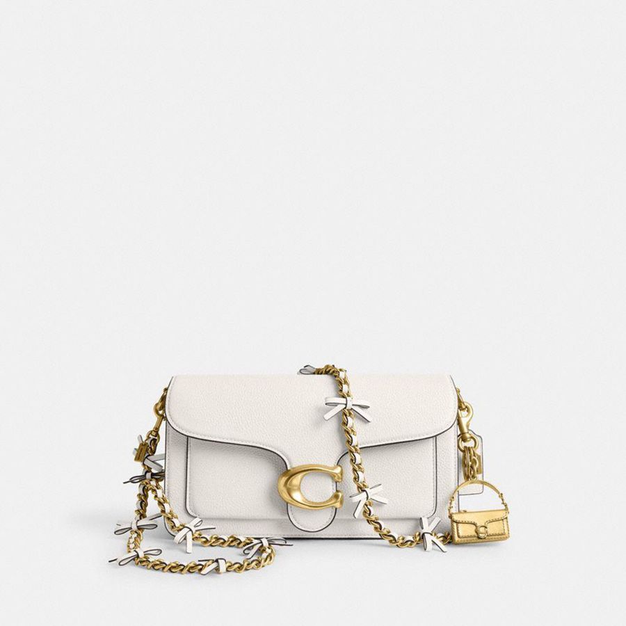 Silver Women COACH® Tabby Shoulder Bag 26 With And Strap Charms | 40976DKLO