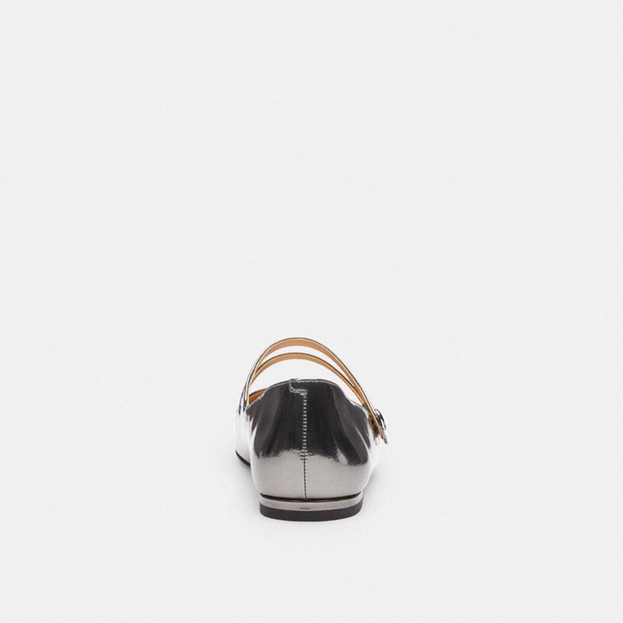 Silver Women COACH® Winley Mary Jane Loafers | 27610GLUH