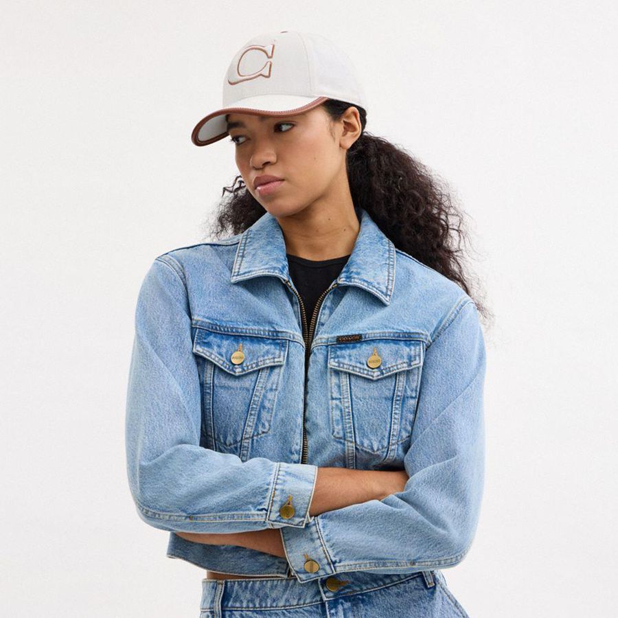 White Men COACH® Baseball Hat | 78245FATN