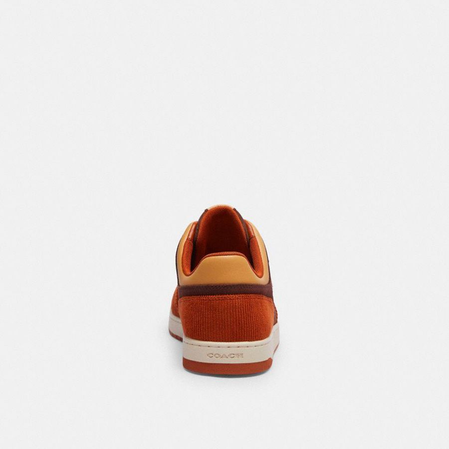 White Men COACH® C201 Sneakers | 82135EDOA