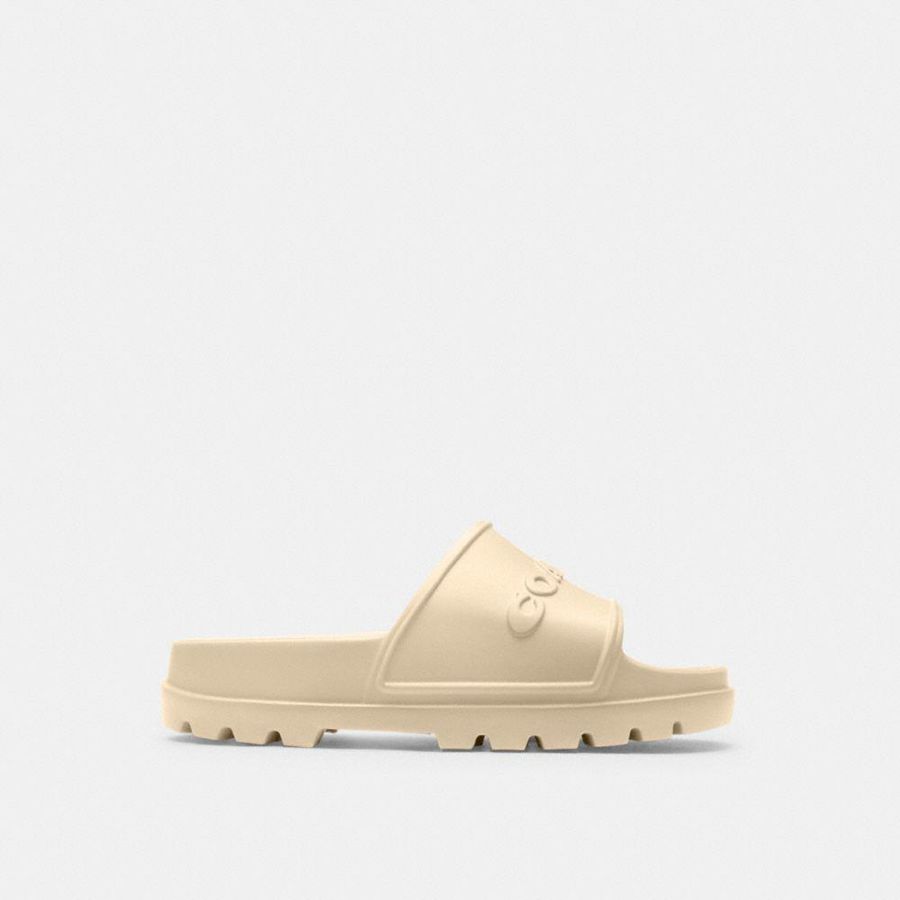 White Men COACH® Jesse Slide Sandals | 86947NIDL