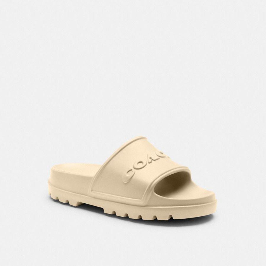 White Men COACH® Jesse Slide Sandals | 86947NIDL