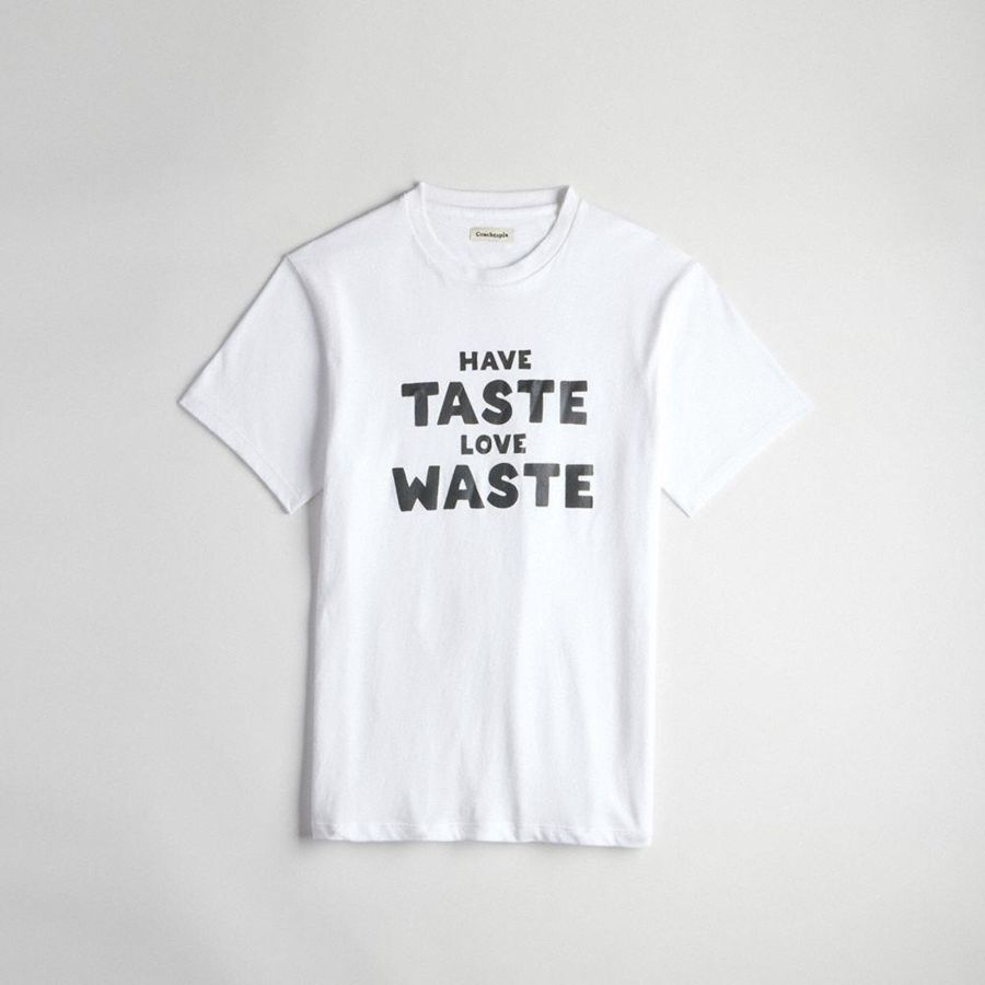White Men COACH® Relaxed With Wasty Print T-Shirt | 87523ZUJG