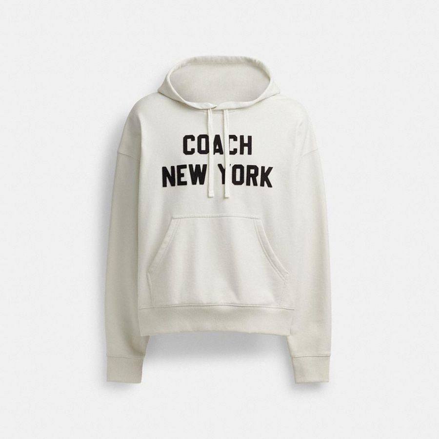 White Men COACH® Sweatshirt Hoodie | 91526GTEM