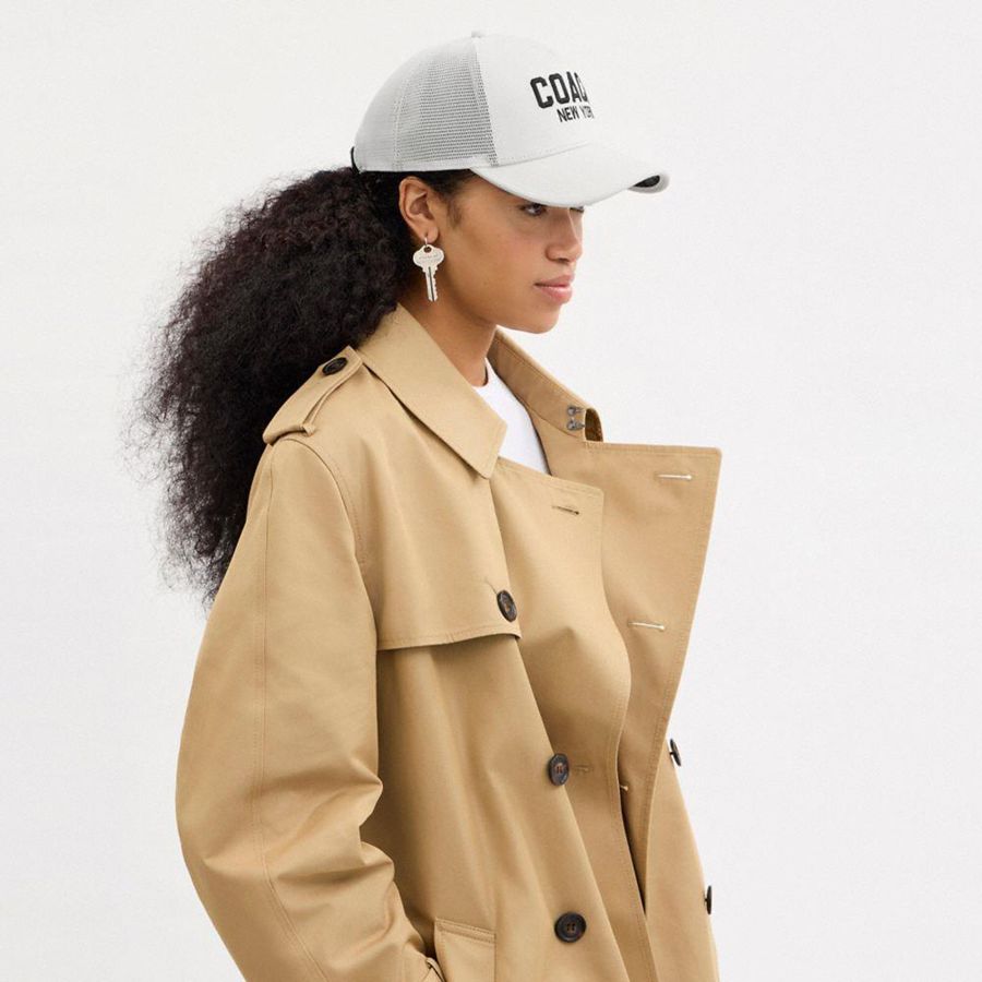 White Men COACH® Trucker Hat | 76491JCMX