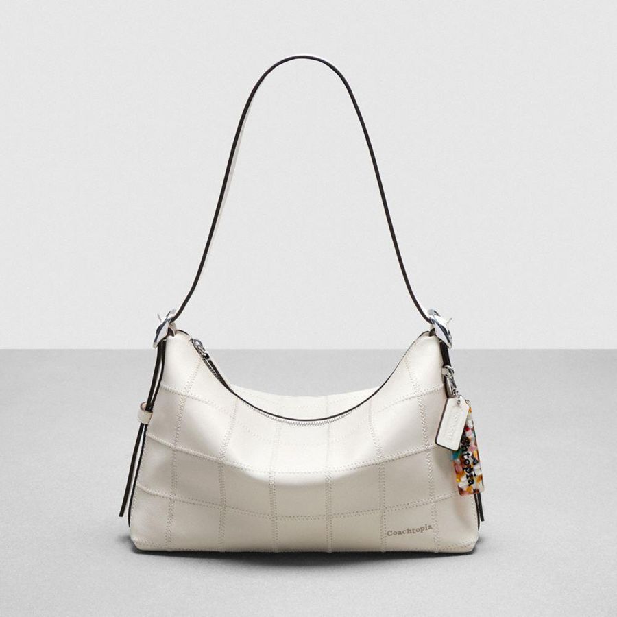 White Women COACH® Alter/Ego In Checkerboard Upcrafted Leather Shoulder Bag | 07365GBOE