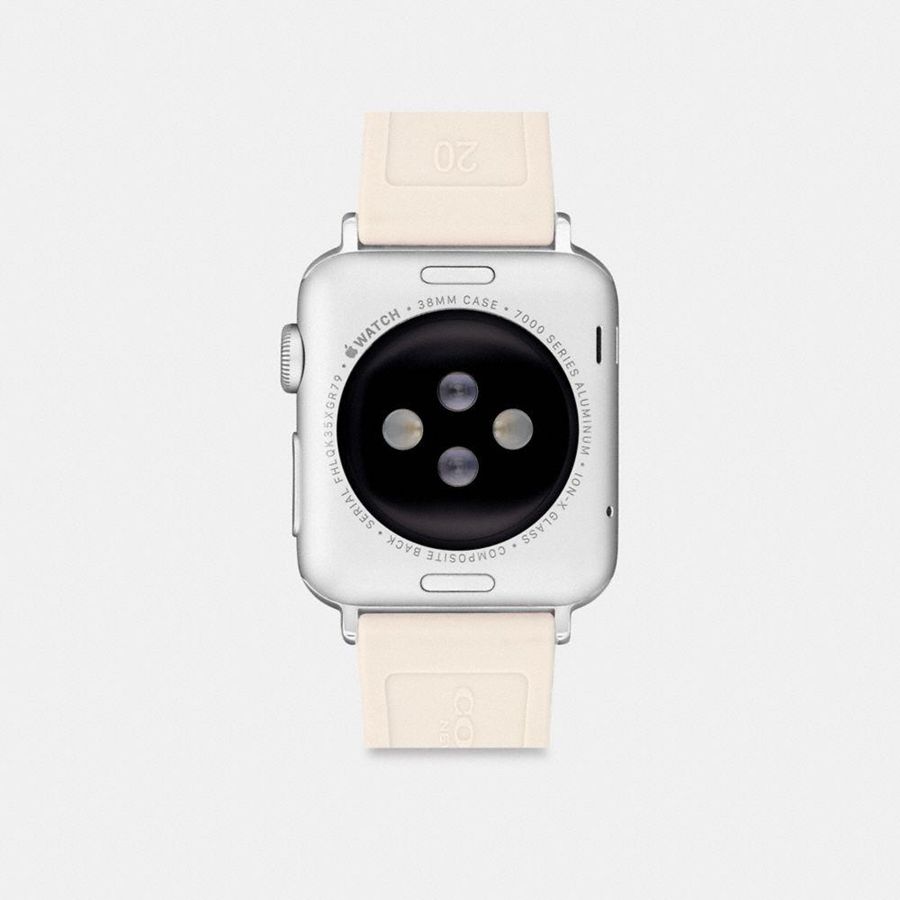 White Women COACH® Apple® Strap, 38 Mm, 40 Mm And 41 Mm Watches | 29385ZUDB
