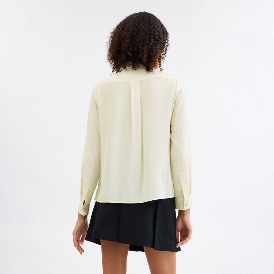 White Women COACH® Blouse Shirt | 53147FCKS