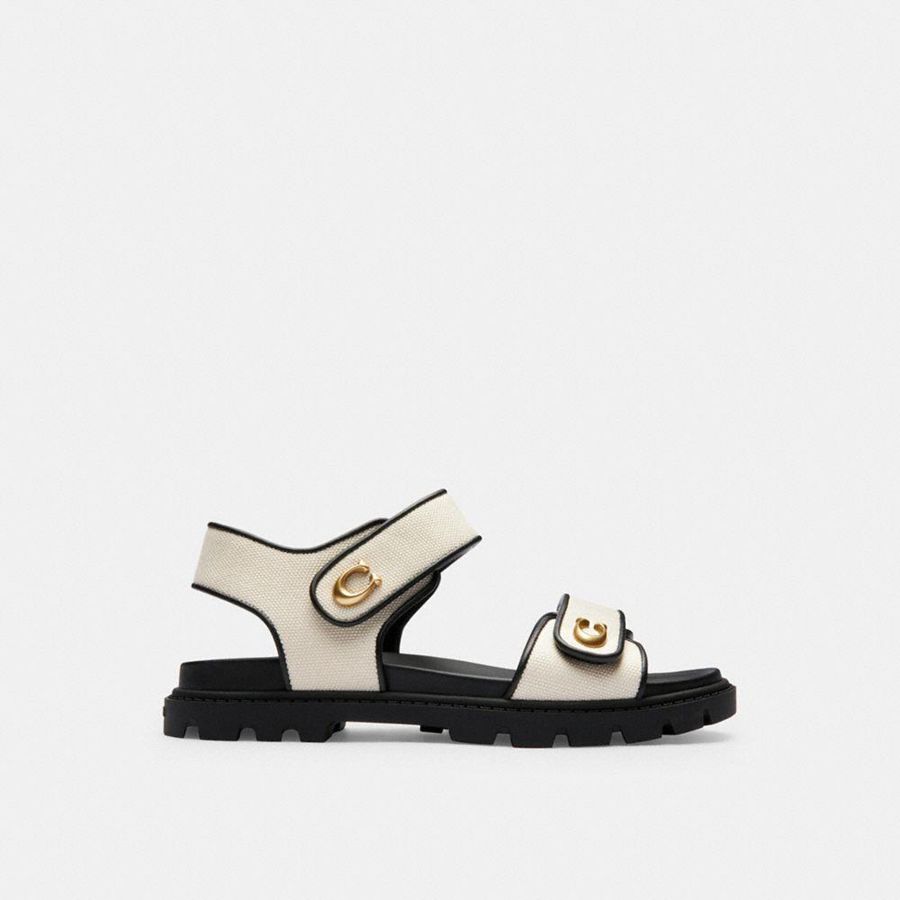 White Women COACH® Brynn Sandals | 56219ORJM