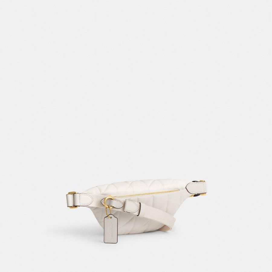 White Women COACH® Essential With Pillow Quilting Belt Bags | 05879HAUO