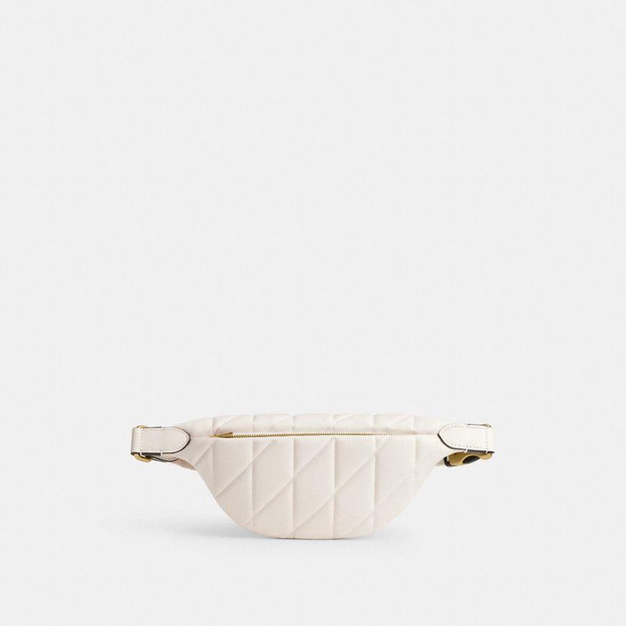 White Women COACH® Essential With Pillow Quilting Belt Bags | 05879HAUO