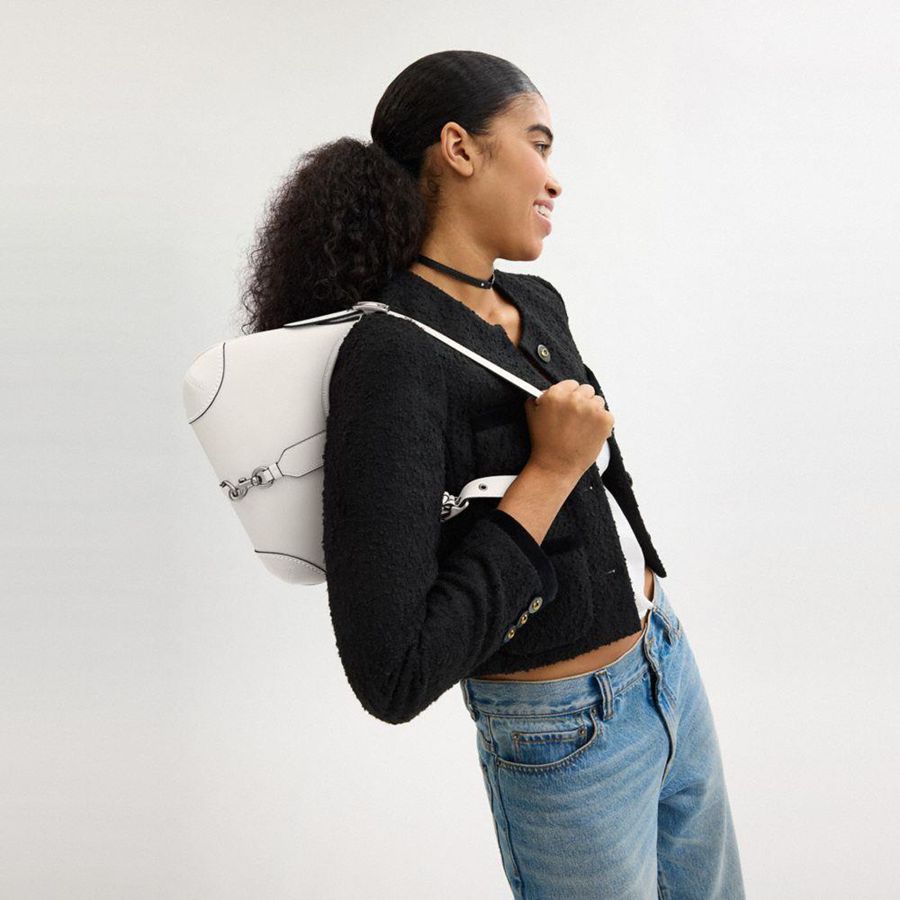 White Women COACH® Hamptons Hobo Bag | 28409QMDP