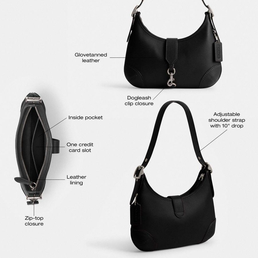 White Women COACH® Hamptons Hobo Bag | 28409QMDP