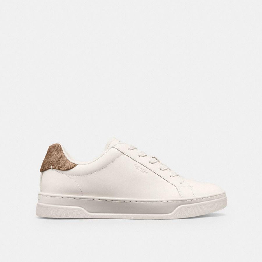 White Women COACH® High Line Sneakers | 61580WQLD