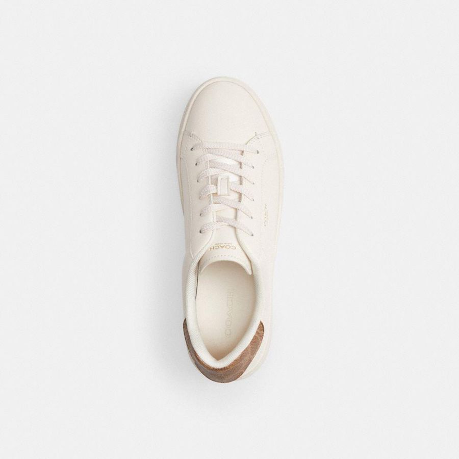 White Women COACH® High Line Sneakers | 61580WQLD