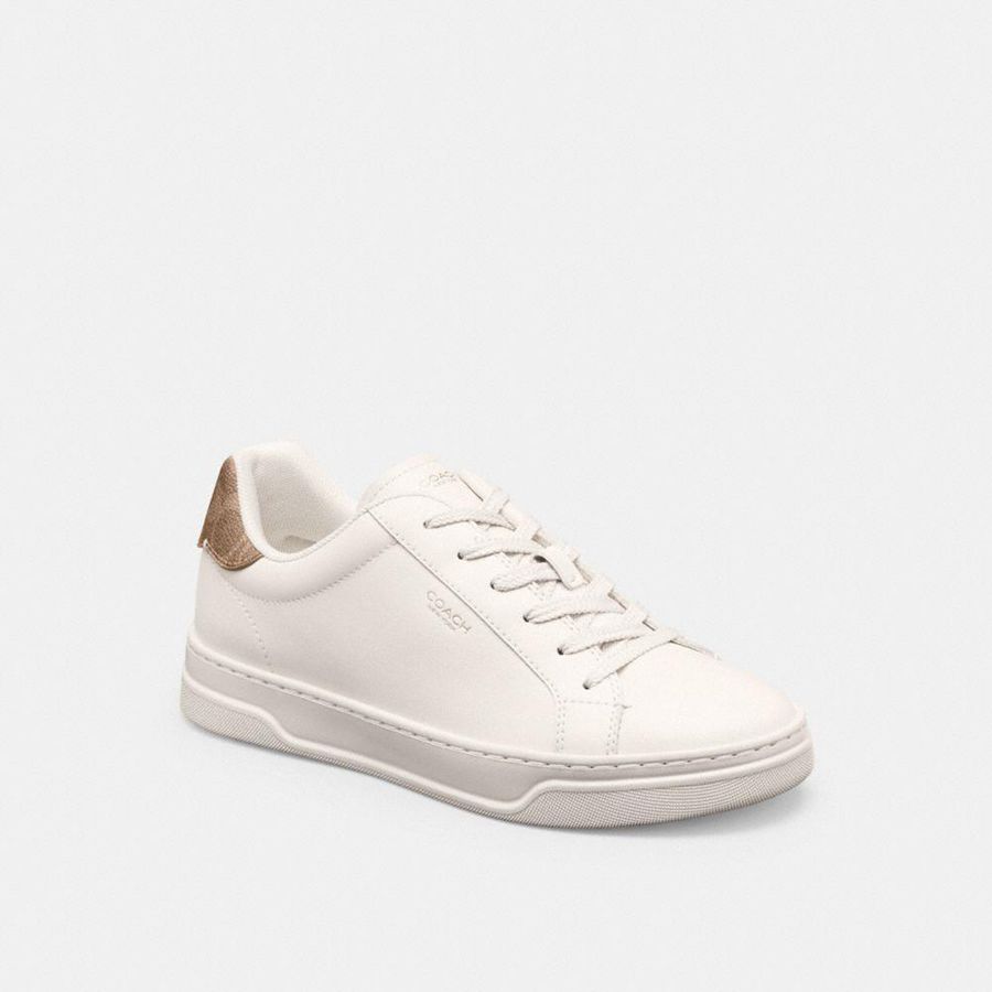 White Women COACH® High Line Sneakers | 61580WQLD