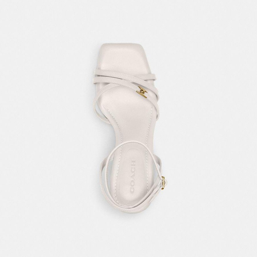 White Women COACH® Kelsey Sandals | 63704MWOC