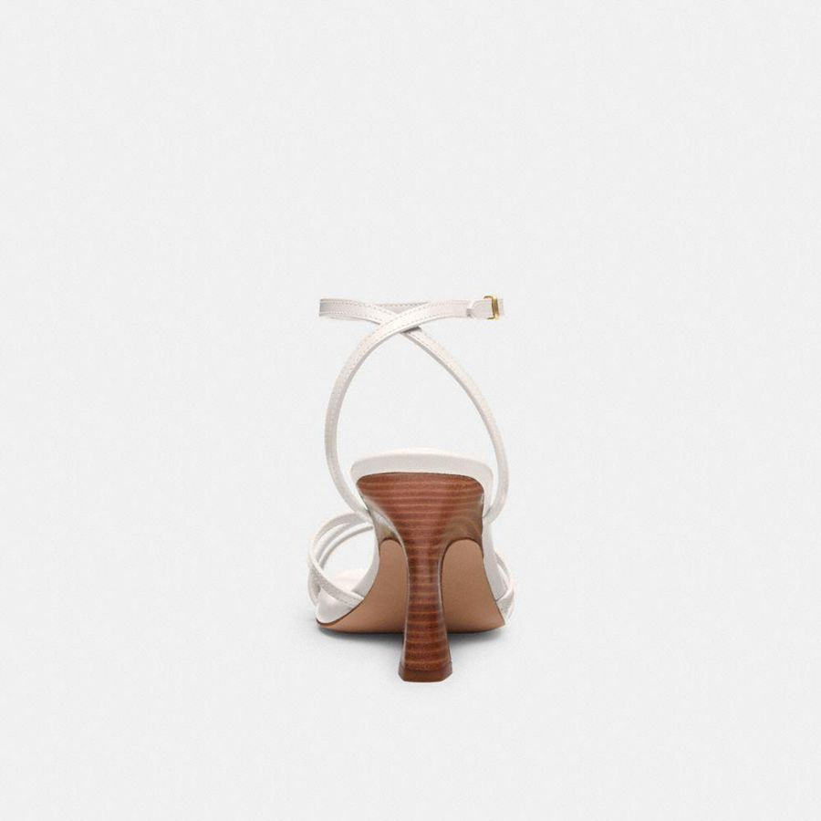 White Women COACH® Kelsey Sandals | 63704MWOC