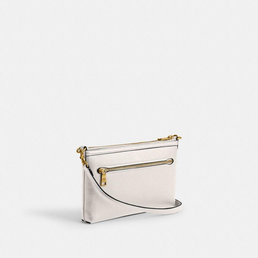 White Women COACH® Legacy Zip Top Crossbody Bag | 97241JDCW