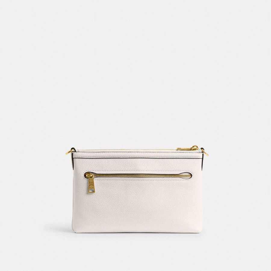 White Women COACH® Legacy Zip Top Crossbody Bag | 97241JDCW