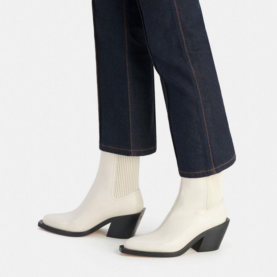 White Women COACH® Prestynie Boots | 13562LMSR