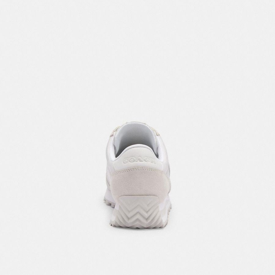 White Women COACH® Runner Sneakers | 40217ECWR