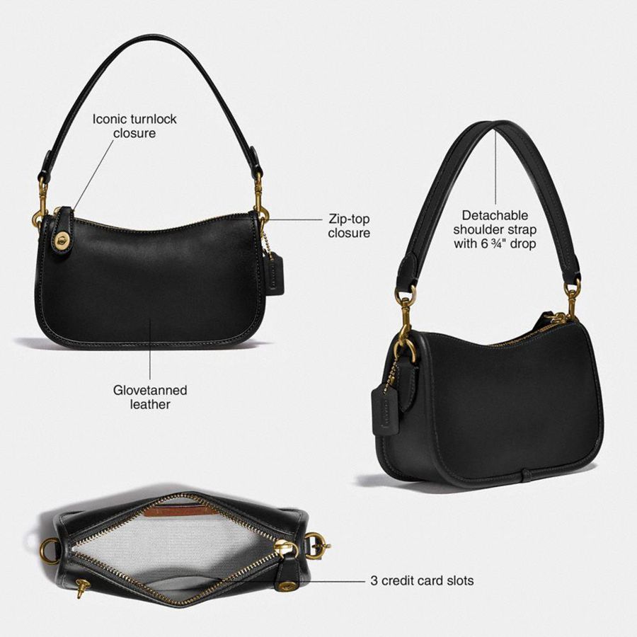 White Women COACH® Swinger 20 Shoulder Bag | 72315GFLM