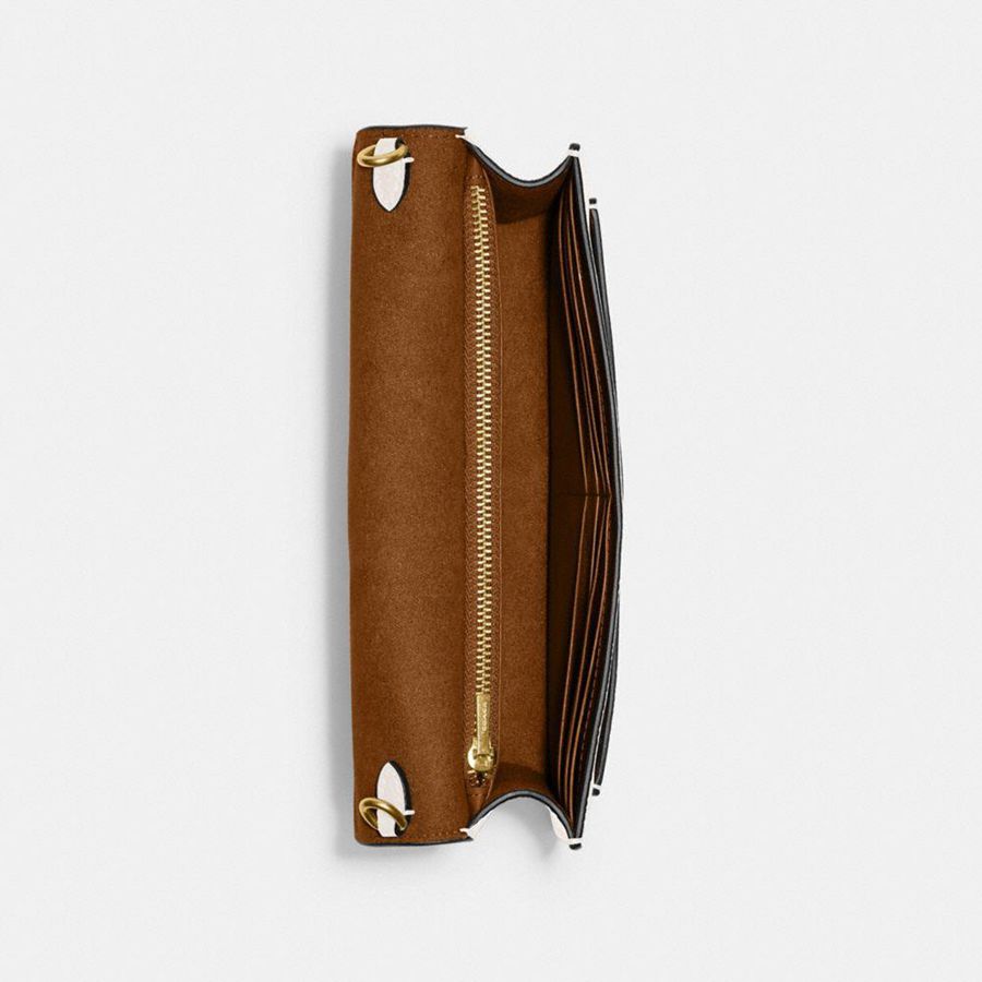 White Women COACH® Tabby Chain Clutch Bags | 89514MZIB