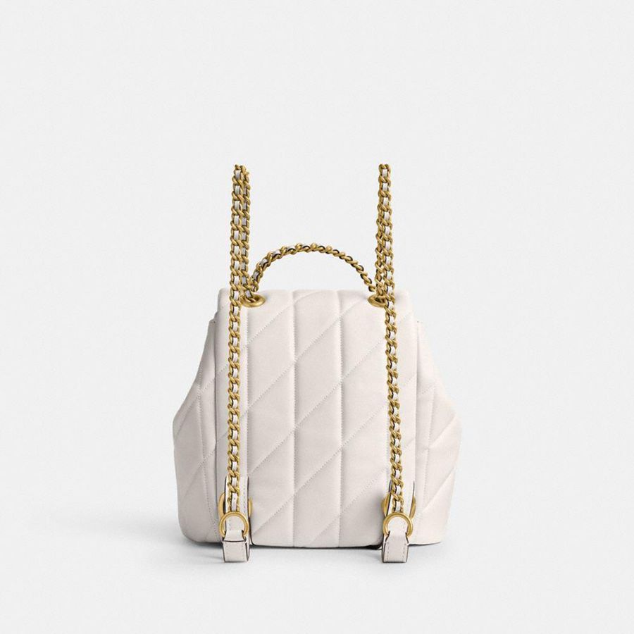 White Women COACH® Tabby With Pillow Quilting Backpack | 96234YXAC