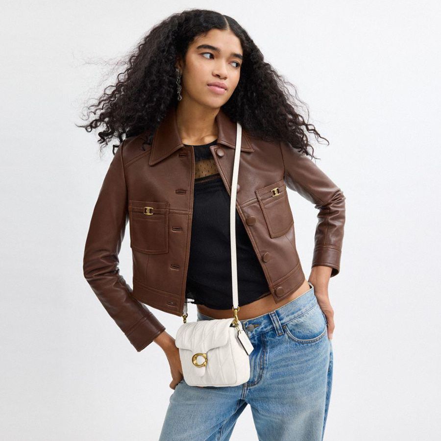 White Women COACH® Times Square Tabby 17 With Quilting Shoulder Bag | 45679AKSN