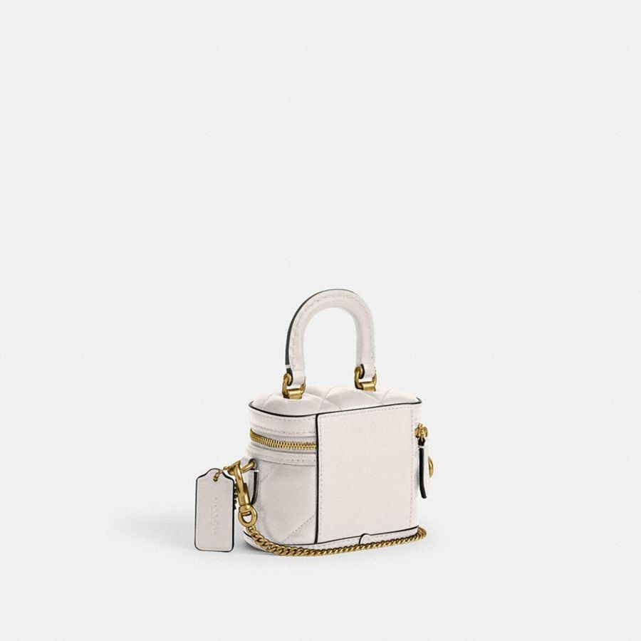 White Women COACH® Trail Crossbody 12 With Pillow Quilting Tote Bags | 79126LOJM