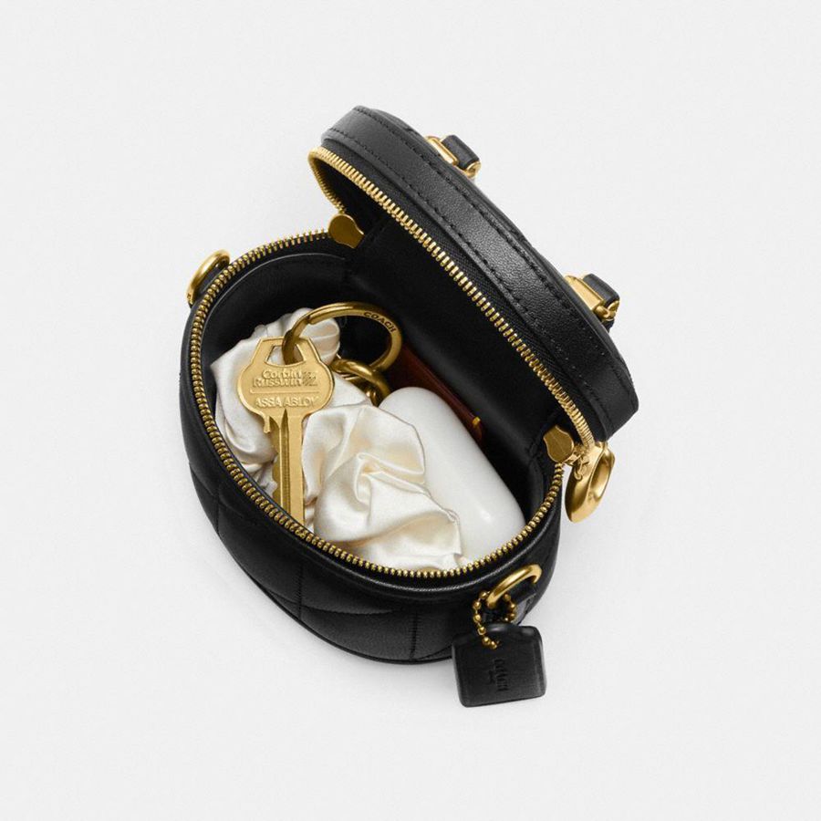 White Women COACH® Trail Crossbody 12 With Pillow Quilting Tote Bags | 79126LOJM