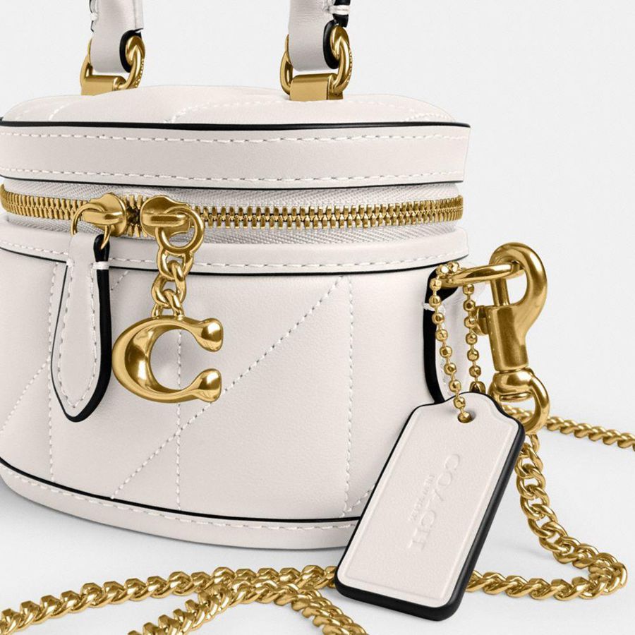 White Women COACH® Trail Crossbody 12 With Pillow Quilting Tote Bags | 79126LOJM