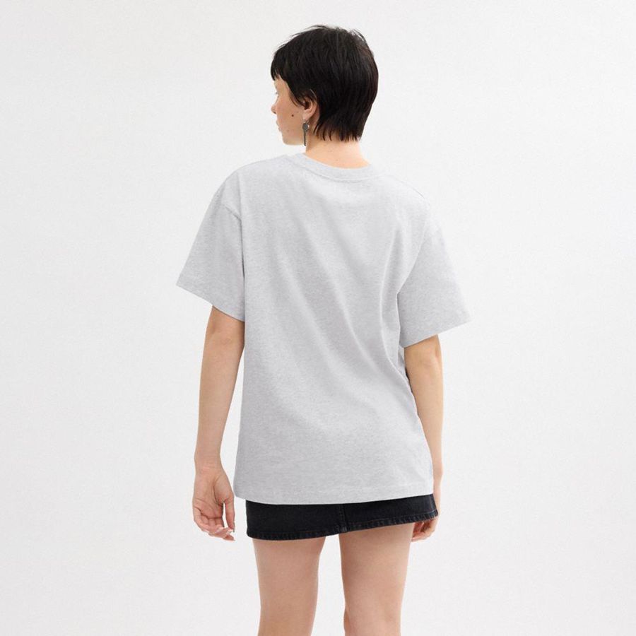 White Women COACH® X Popeye T-Shirt | 87561LKYD